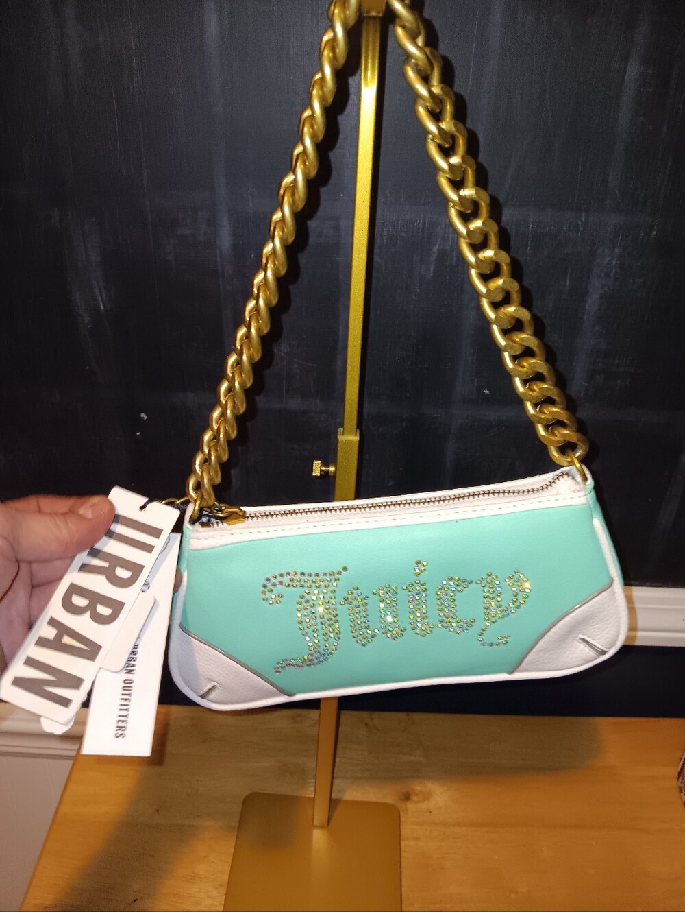 Juicy Couture Leather Chain Shoulder Bag